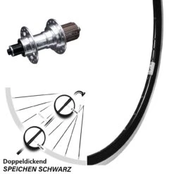 Hinterrad 28 Zoll Ryde Dutch 19 Felgenbremse KX-T Hinterradnabe 135 Mm Silbern