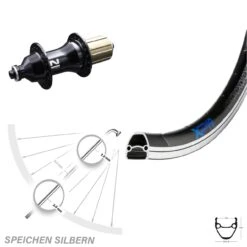 28 Zoll Hinterrad Novatec F162SB Exal XP 19