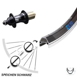 28 Zoll Hinterrad Novatec F162SB Exal ZX19