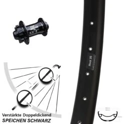 Breites 27,5+ Zoll Vorderrad Ryde Rival 35-584 ETRTO Mit KX-E Nabe 15x100 Mm 6-loch E-MTB