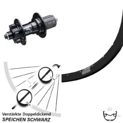 27,5 Zoll Ryde Rival 23 Hinterrad 5/135 Mm Schnellspanner Verstärkt 6-loch KX-E Nabe