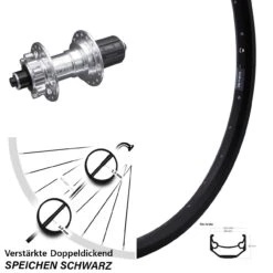 KX-E Silbern 5x135 Mm Verstärkt 11-fach Ryde Andra 40 Disc Hinterrad 20 Zoll 6-Loch