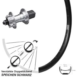 Ryde Andra 29-584 ETRTO Breites Hinterrad 27,5 Zoll E-Bike KX-E Nabe Silbern Verstärkt