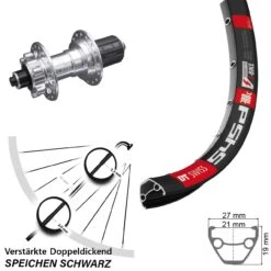 Dt-swiss 28-29 Zoll Hinterrad DT Swiss 545 Mit KX-E Nabe Silbern 5x135 Mm 6-loch 11-fach