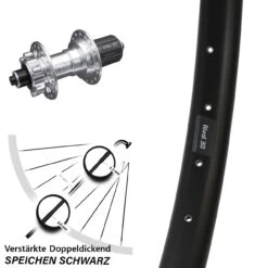 29 Zoll Hinteres Rad Ryde Rival 30 Disc Mit KX-E Nabe Silbern 5x135 Mm 6-loch Verstärkt