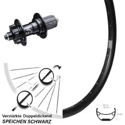 Hinterrad Verstärkt KX-E Nabe 5x135 Mm 6-loch 11-fach Ryde Andra 29 Zoll Schnellspanner