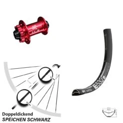 Dt-swiss KX-M Nabe Rot-eloxiert 15x100 Mm DT Swiss E 532 Vorderrad 29 Zoll Für 6-Loch