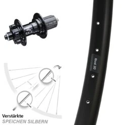 Ryde Rival 30 Disc Hinterrad 27,5 Zoll Mit KX-E Nabe 5x135 Mm 6-Loch