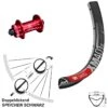 Dt-swiss KX-G Nabe Rot Schnellspanner DT Swiss XM 401 Vorderrad 28-29 Zoll