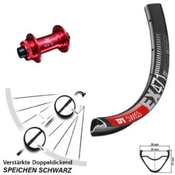 Dt-swiss DT Swiss EX 471 Disc-Vorderrad 29 Zoll Mit KX-G Steckachse 12x100 Nabe Rot-eloxiert