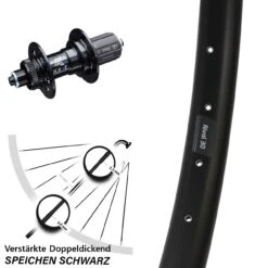 29 Zoll Hinteres Rad Ryde Rival 30 Disc Mit KX-E Nabe 5x135 Mm Centerlock Verstärkt