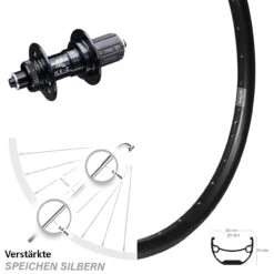 Ryde Andra 29 Hinteres Rad 27,5 Zoll Verstärkte KX-E Nabe Schnellspanner Centerlock