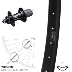 27,5+ Zoll Hinterrad KX-E Nabe 5x135 Mm Centerlock 11-fach Ryde Rival 35 Disc