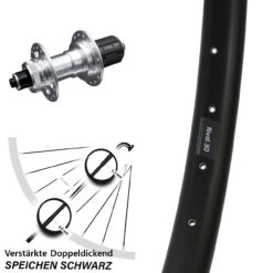 29 Zoll Hinterrad Ryde Rival 30 Disc KX-E Silbern 5x135 Mm Verstärkt