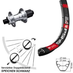 Dt-swiss 28-29 Zoll Hinterrad Verstärkt KX-E Silbern-eloxiert 12x142 Mm DT Swiss 545