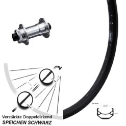 Ryde Andra 40 Disc Vorderrad 20 Zoll Mit KX-E Nabe Silbern-eloxiert Centerlock 15x100 Mm