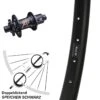 27,5 Zoll Hinterrad Ryde Rival 30 Disc Mit DT Swiss 350 Nabe Microspline