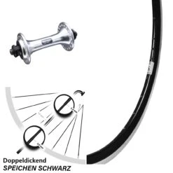 28 Zoll Vorderrad Ryde Dutch 19 VR Nabe Alu Silbern