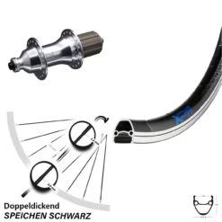 28 Zoll Hinterrad Novatec F 162 SB Exal XP 19