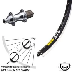 Mavic A 319 Hinterrad 28 Zoll Mit Novatec F162SB Silbern