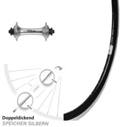 Vorderrad 28 Zoll Shimano Deore DX Ryde Dutch 19 VR Alu Silbern