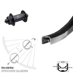 26 Zoll Vorderrad KX-G Für Schnellspanner Ryde Andra 30 Felgenbremse Centerlock