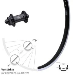 28-29 Zoll Vorderrad KX-G 5x100 Mm Ryde Andra 40 Centerlock Felgenbremse