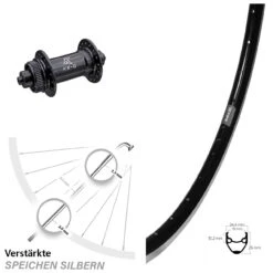 28 Zoll Vorderrad Ryde Andra 20 Mit KX-G Nabe 5x100 Mm Centerlock