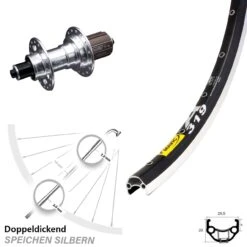 Mavic A 319 Hinterrad 28 Zoll Mit KX-T Silbern Schnellspanner 5x135 Mm 11-fach