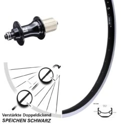 Novatec F162 Schwarz 5x130 Mm Ryde Andra 40 Hinterrad 28 Zoll