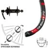 Dt-swiss DT Swiss Vorderrad Schwarz 26 Zoll 545D Mit Deore XT Nabe 6-Loch