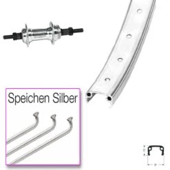 Hinterrad 26 Zoll Alu Kastenfelge Mit Hinterradnabe Für Schraubkranz 6/7-fach