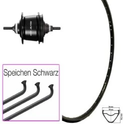 Hinterrad 28 Zoll Mach1 ER-20 Shimano Alfine 8-Gang Nabenschaltung Schwarz