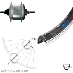 Hinterrad 28 Zoll Shimano Nexus 8-Gang Exal ZX 19 Schwarz