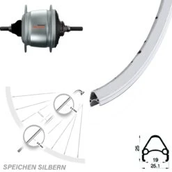 Hinterrad Fahrrad 28 Zoll Rodi Airline Shimano Nexus 8 Gang Nabenschaltung Leerlauf