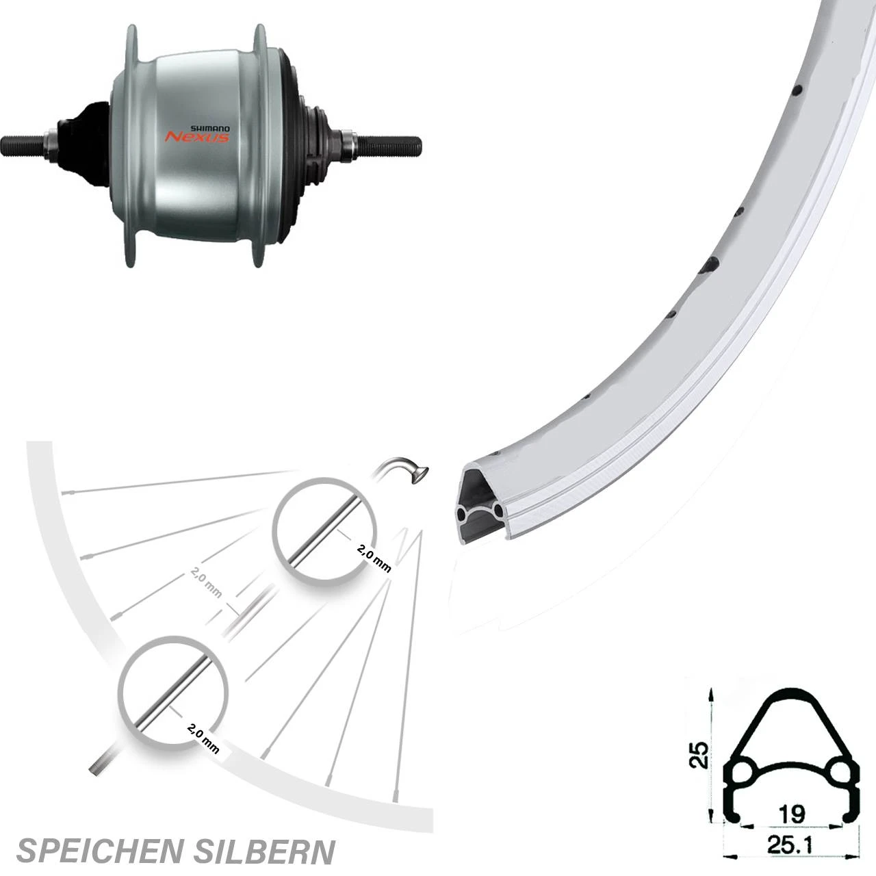 Hinterrad Fahrrad 28 Zoll Rodi Airline Shimano Nexus 8 Gang Nabenschaltung Leerlauf 1 Hinterrad Fahrrad 28 Zoll Rodi Airline Shimano Nexus 8 Gang Nabenschaltung Leerlauf