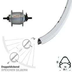 Rodi Airline 28 Zoll Nabendynamo Vorderrad 1,5Watt