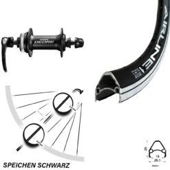Rodi Airline 28 Zoll Vorderrad Mit Shimano Deore Centerlock