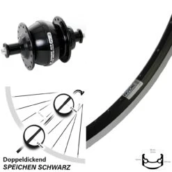 Ryde Andra 35 Vorderrad Mit Shutter Precision PV8 Nabendynamo