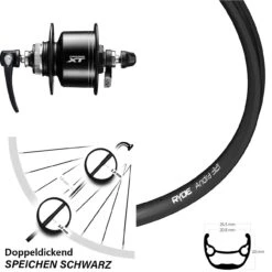Ryde Vorderrad Andra 321 Disc Mit Shimano XT Nabendynamo